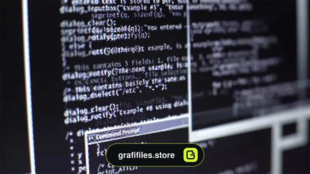 فوتیج صفحه نمایش کامپیوتر یک هکر