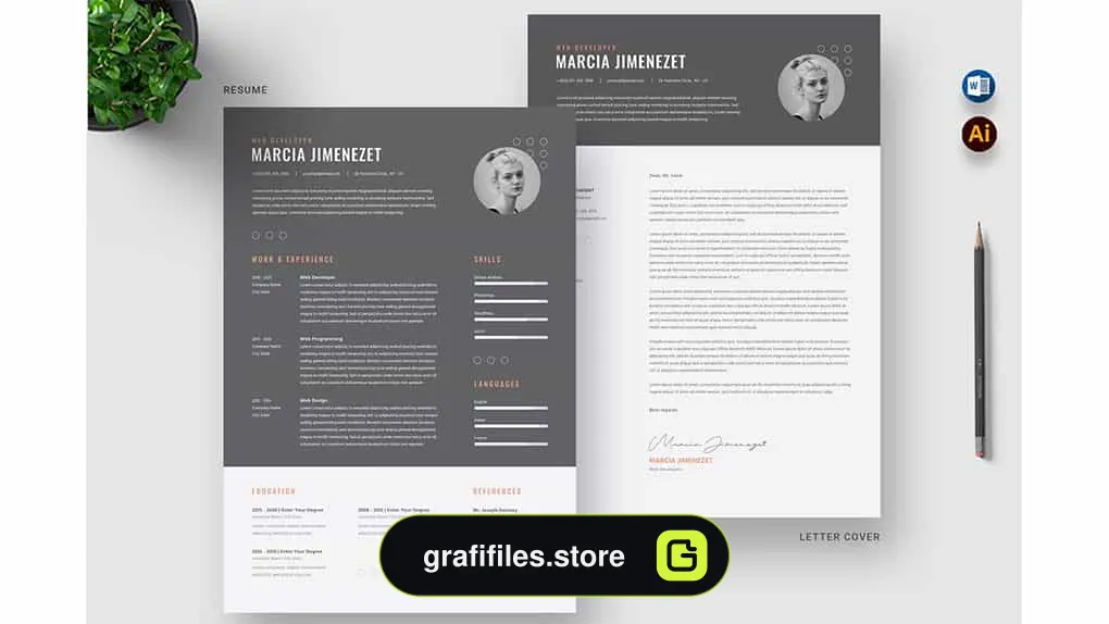 قالب آماده ورد رزومه CV Template for Word