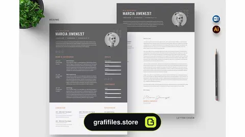 قالب آماده ورد رزومه CV Template for Word