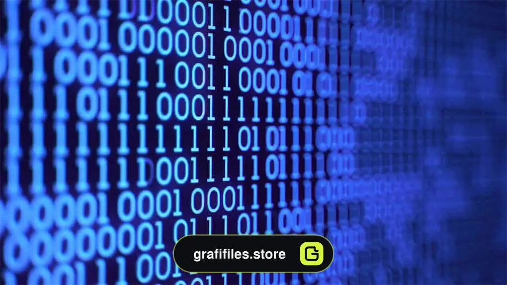 فوتیج کد دیجیتال باینری