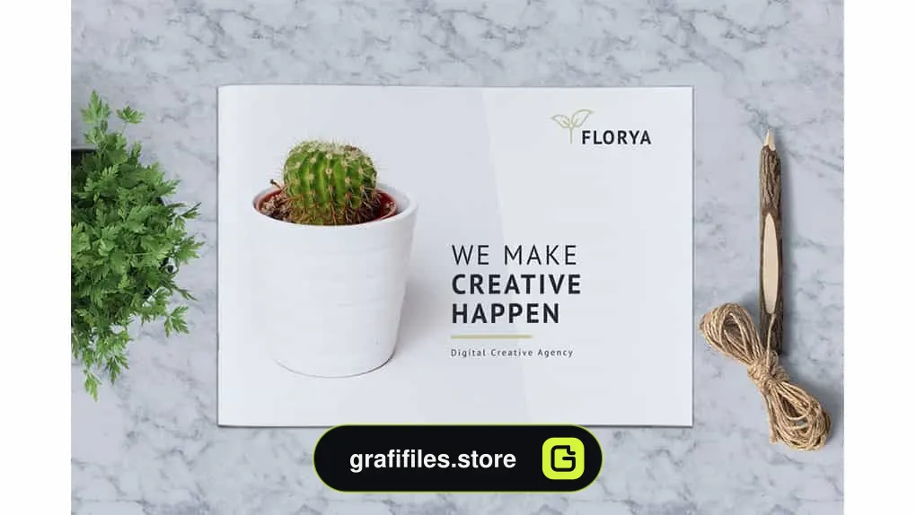 قالب ایندیزاین بروشور تجاری FLORYA - Business Brochure