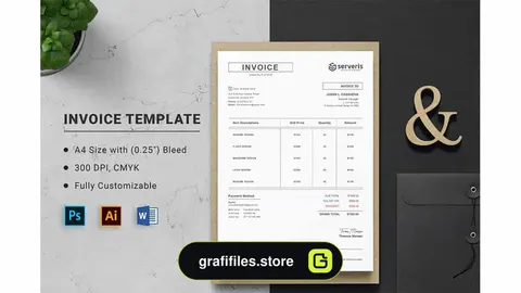 قالب آماده ورد فاکتور Invoice MS Word