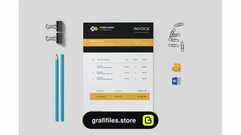 قالب آماده ورد صورت حساب Invoice Word Template