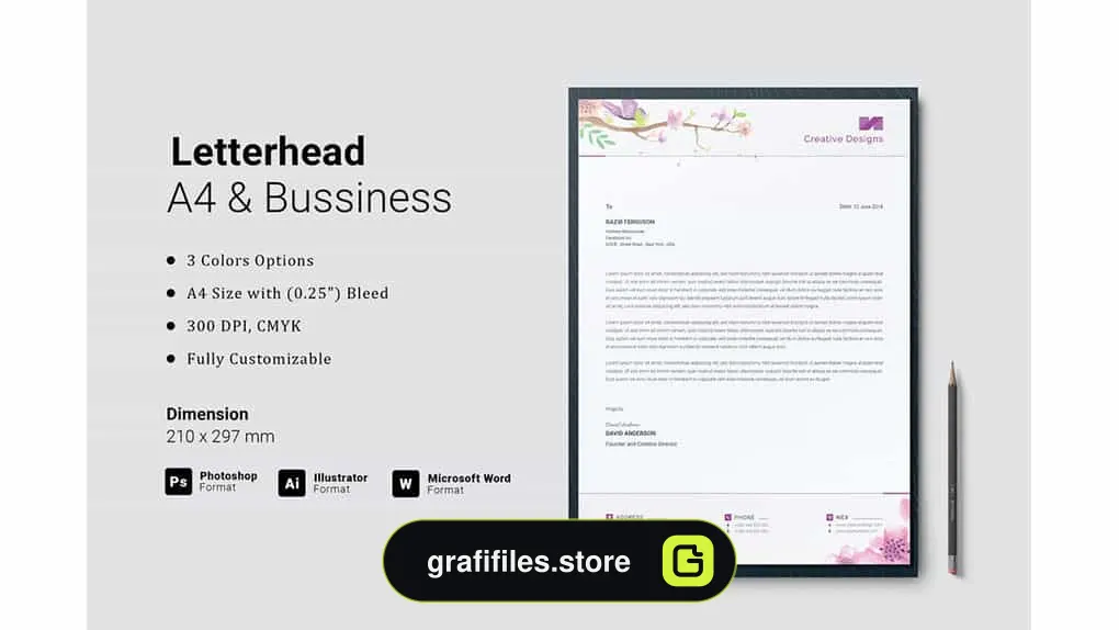 قالب آماده ورد سربرگ Letterhead for Microsoft Word 2