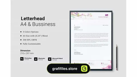 قالب آماده ورد سربرگ Letterhead for Microsoft Word 2