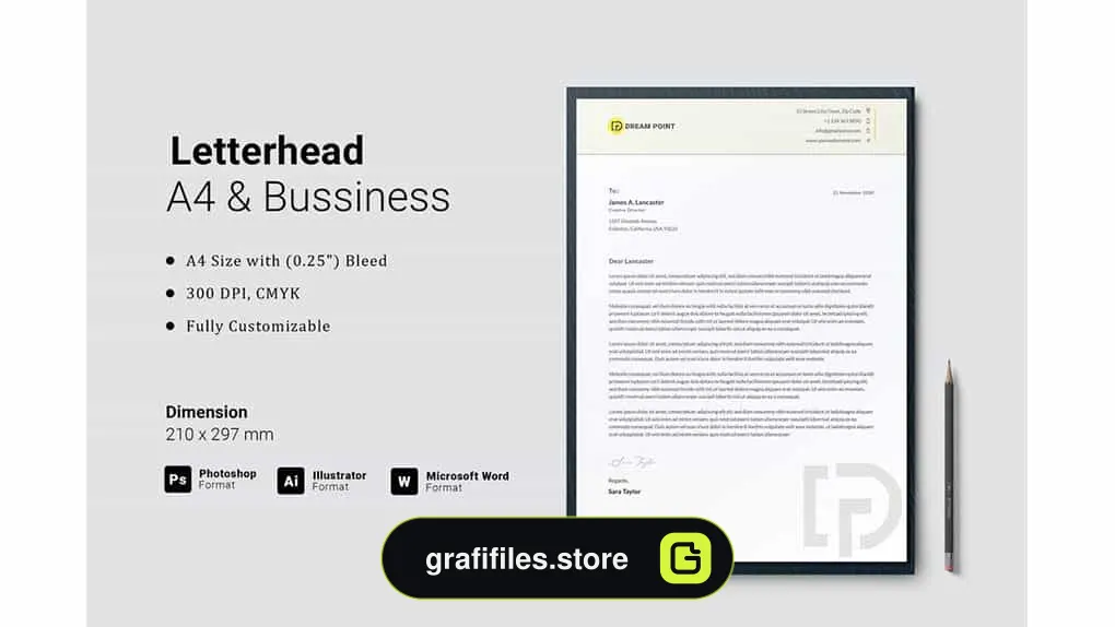 قالب آماده ورد سربرگ Letterhead for Microsoft Word