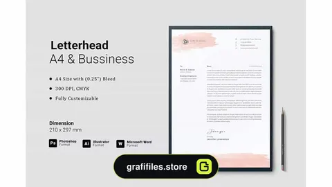قالب آماده ورد سربرگ Letterhead Microsoft Word