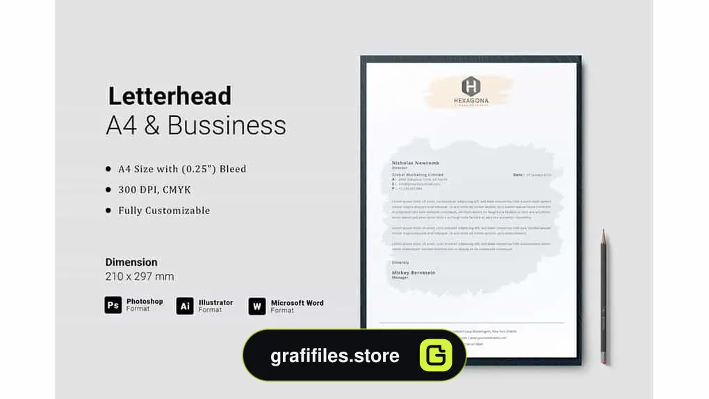 قالب آماده ورد سربرگ Letterhead Word 2