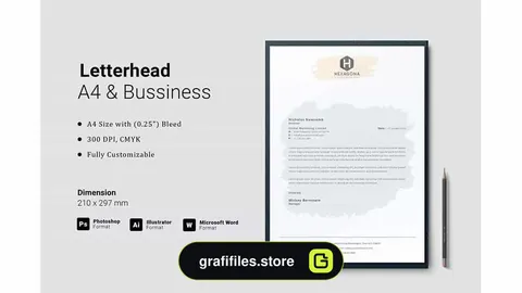 قالب آماده ورد سربرگ Letterhead Word 2