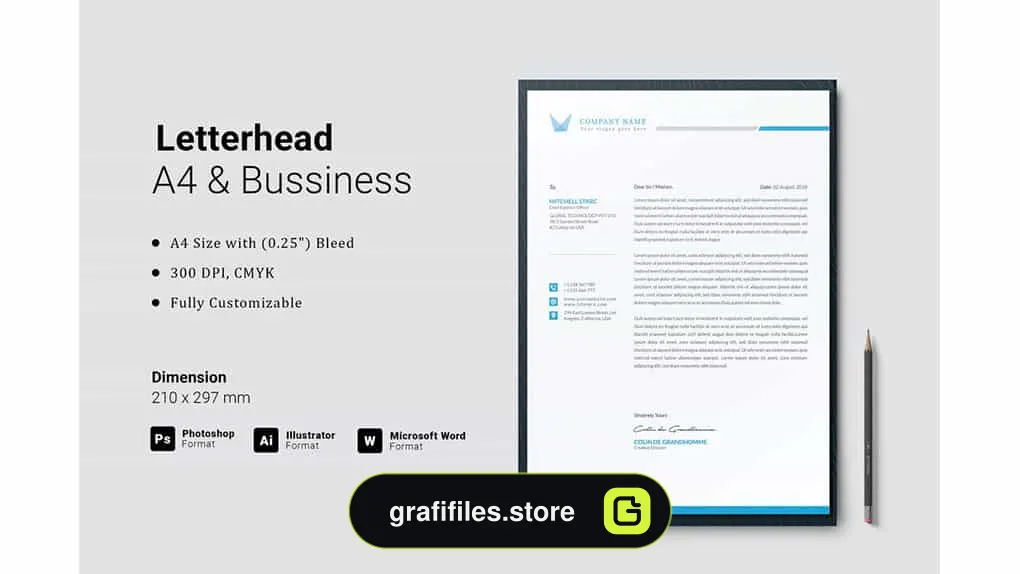 قالب آماده ورد سربرگ Letterhead Word 4