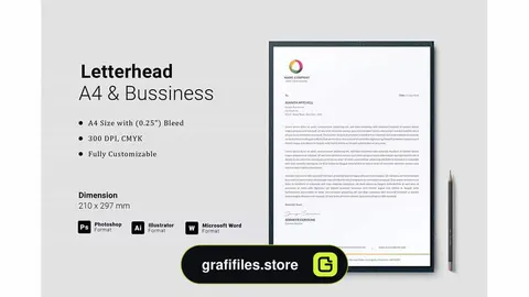 قالب آماده ورد سربرگ Letterhead Word Template