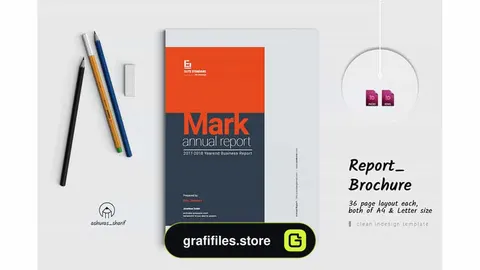 قالب ایندیزاین گزارش سالانه Mark Annual Report