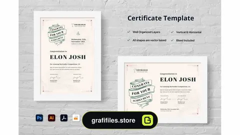 قالب آماده ورد سرتیفیکیت microsoft word certificate