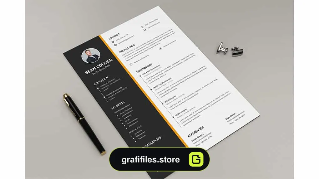 قالب آماده ورد رزومه Resume Microsoft Word
