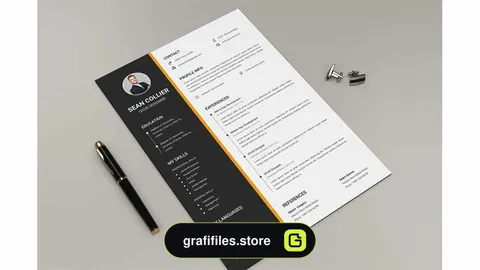 قالب آماده ورد رزومه Resume Microsoft Word