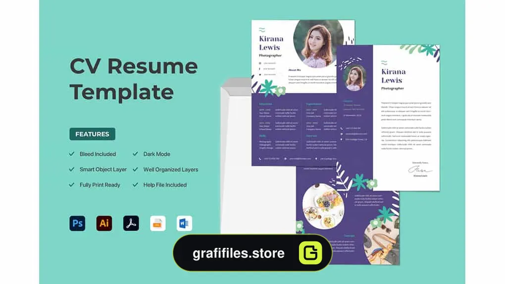 قالب آماده ورد رزومه Resume Word 4
