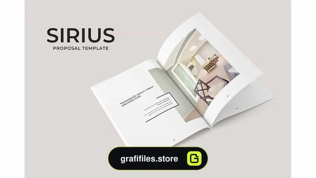 قالب ایندیزاین پروپوزال Sirius Proposal Template