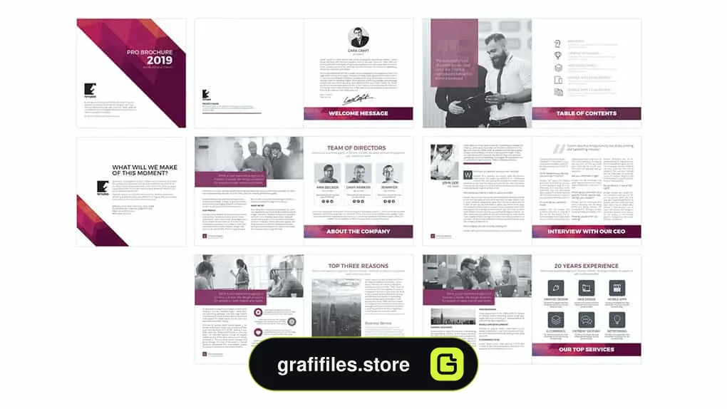 قالب ایندیزاین بروشور Square Brochure
