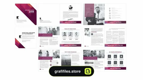 قالب ایندیزاین بروشور Square Brochure