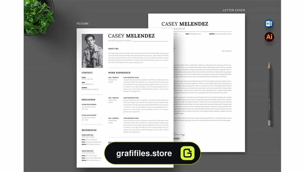 قالب آماده ورد رزومه Word CV Resume Template