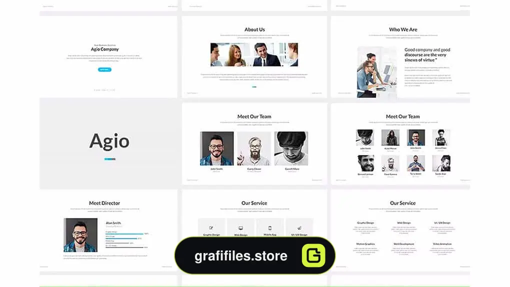 قالب پاورپوینت Agio Powerpoint Presentation