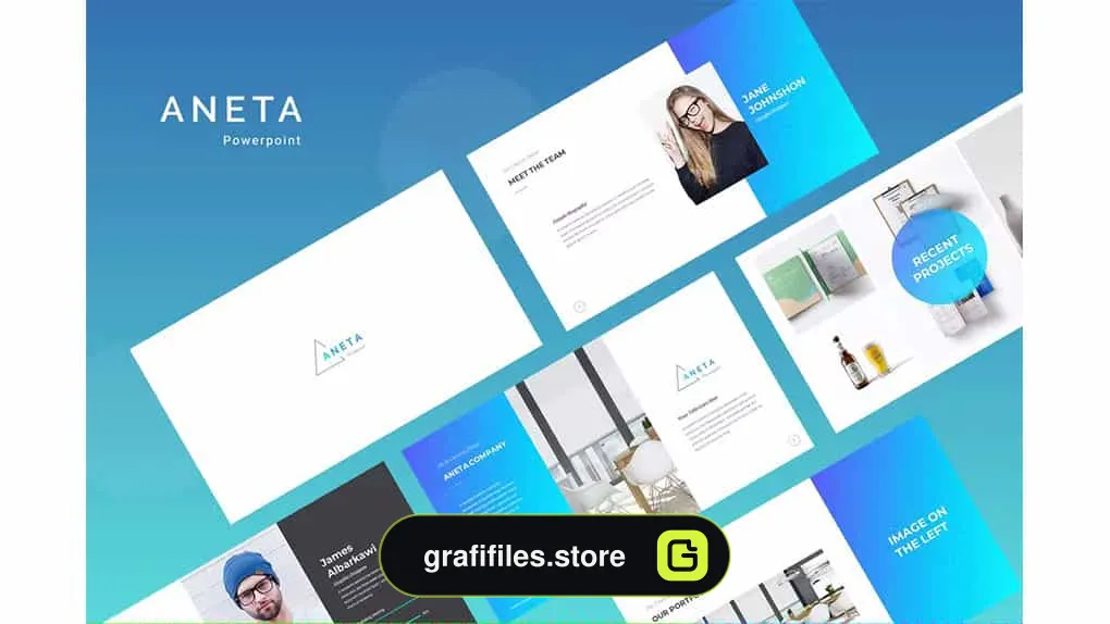 قالب پاورپوینت Aneta Powerpoint Template
