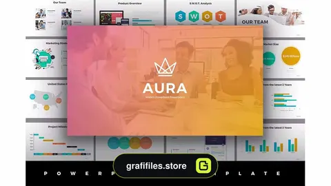 قالب پاورپوینت Aura Powerpoint Template