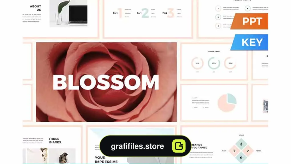 قالب پاورپوینت و کینوت Blossom Presentation Template