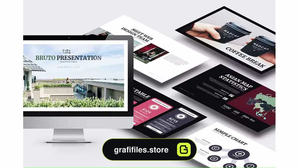 قالب پاورپوینت Brutto Real Estate Powerpoint Template