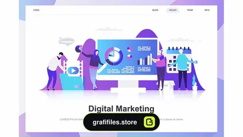 طرح وکتور بازاریابی دیجیتال