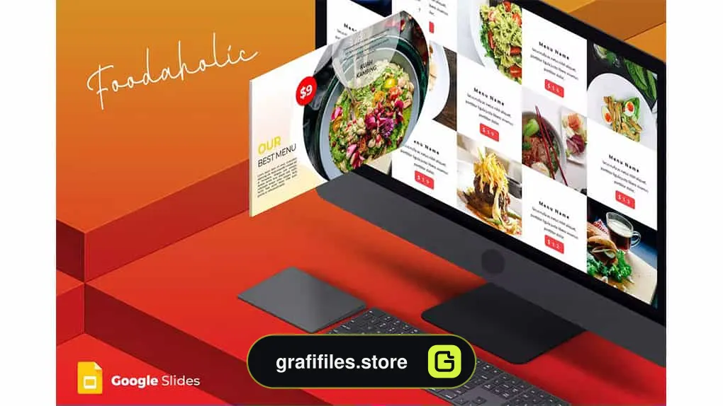 قالب پاورپوینت و گوگل اسلاید Foodaholic