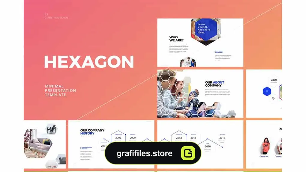 قالب پاورپوینت Hexagon - Powerpoint Template