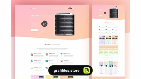 طرح لایه باز هاستینگ Hosting PSD Template