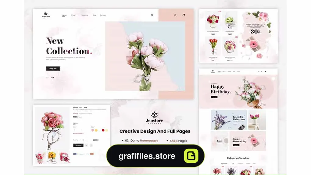 طرح لایه باز تجارت الکترونیک Jenstore - PSDs Ecommerce Template