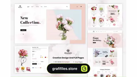 طرح لایه باز تجارت الکترونیک Jenstore - PSDs Ecommerce Template