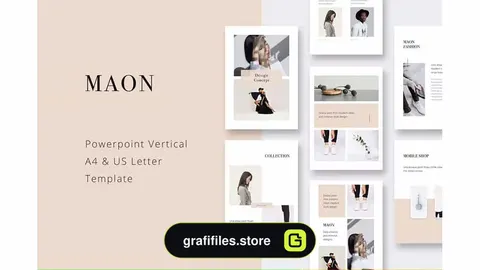 قالب پاورپوینت MAON - Vertical Powerpoint A4 + US Letter Template