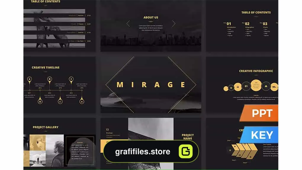 قالب پاورپوینت و کینوت Mirage Presentation Template