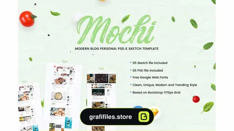 طرح لایه باز وبلاگ شخصی Mochi