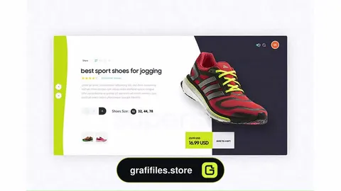 طرح لایه باز صفحه محصول Modern Product Page Exploration