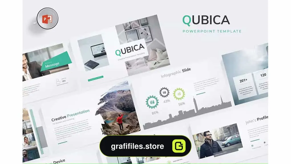 قالب پاورپوینت Qubica - Powerpoint Template