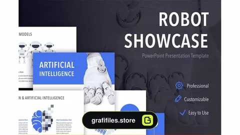 قالب پاورپوینت Robot Showcase PowerPoint Template
