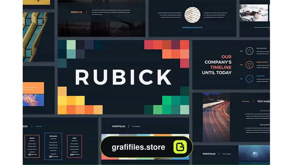 قالب پاورپوینت و کینوت Rubick Presentation Template