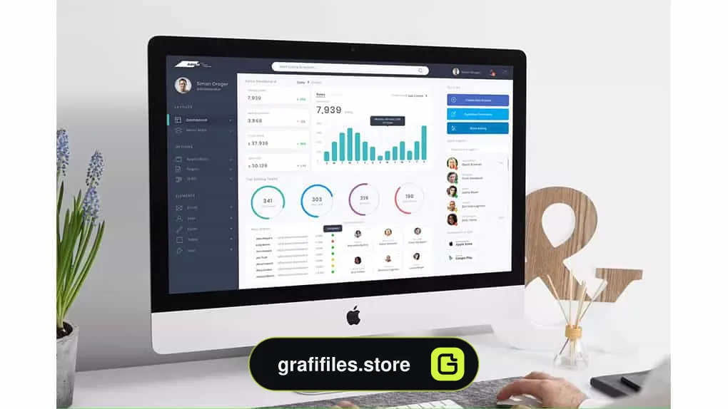 رابط کاربری دسکتاپ داشبورد مدیریت فروش