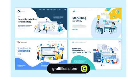 قالب طراحی وبسایت Set of Web Design Templates