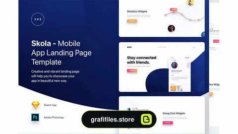 تصاویر لندینگ پیج اپلیکیشن موبایل