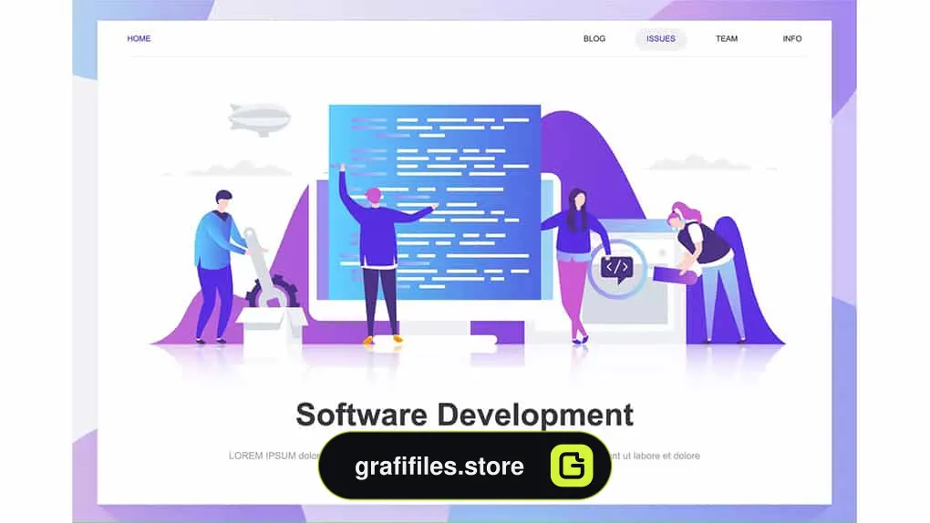 تصاویر وکتور توسعه نرم افزار