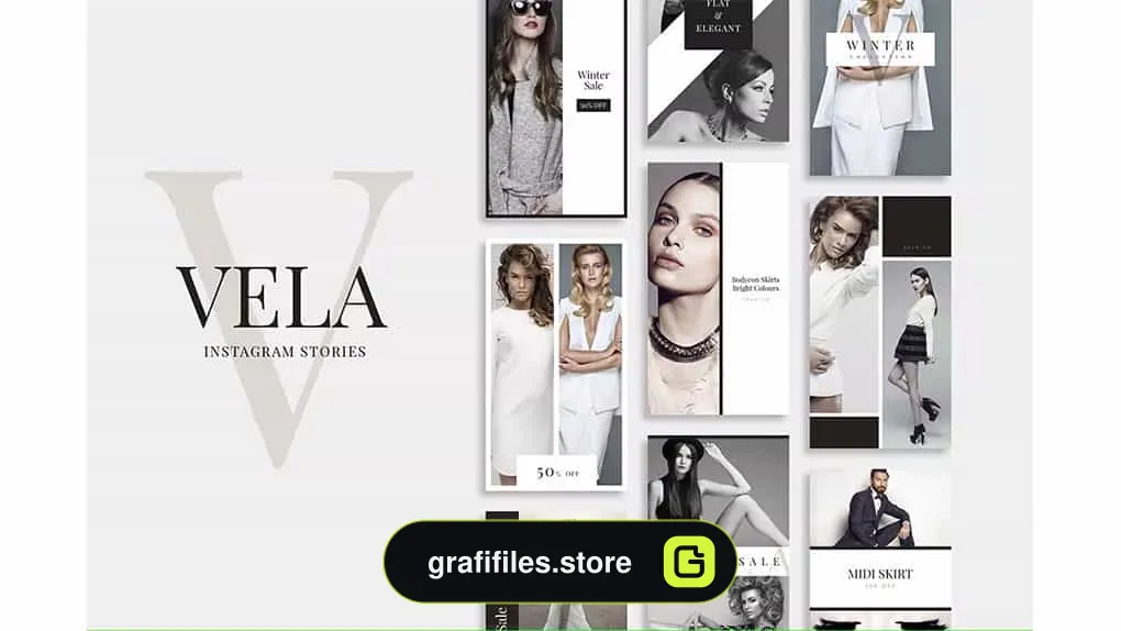 طرح لایه باز استوری اینستاگرام Vela Instagram Stories
