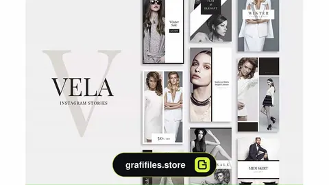 طرح لایه باز استوری اینستاگرام Vela Instagram Stories