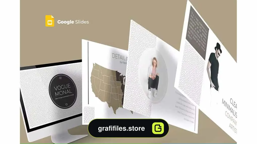 قالب پاورپوینت و گوگل اسلاید Vogue Monal - Google Slides Template