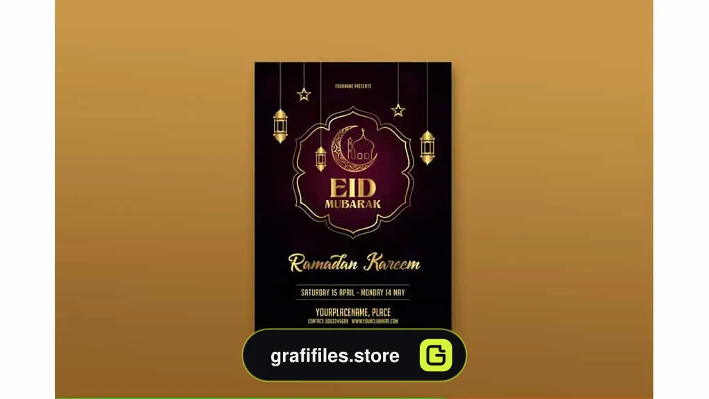 طرح لایه باز تراکت عید رمضان
